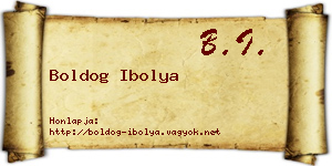 Boldog Ibolya névjegykártya