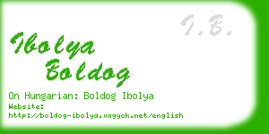 ibolya boldog business card